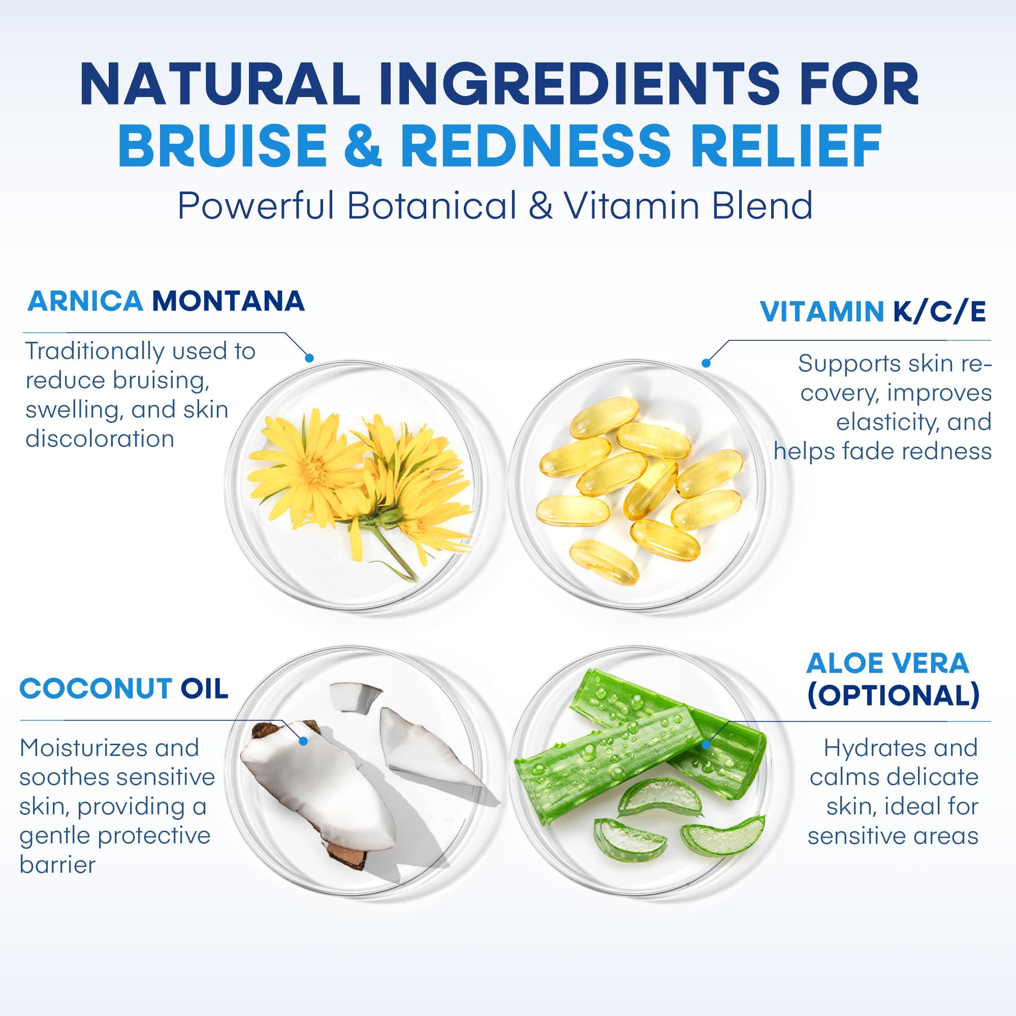 Hermon Arnica Bruise Cream sensitive-skin formula shown for gentle facial application.