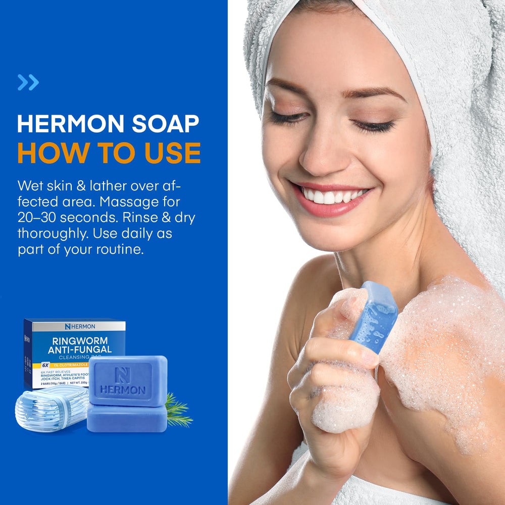 Hermon rich lather demonstrates itching relief in action.