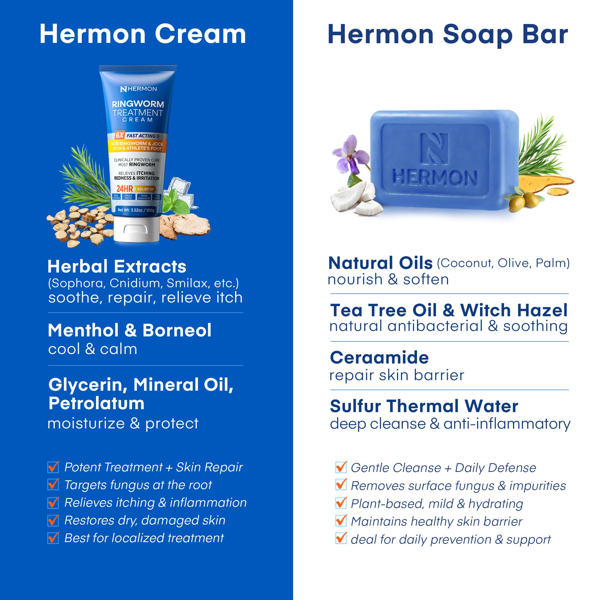 Hermon soap bar lather close-up for gentle cleansing