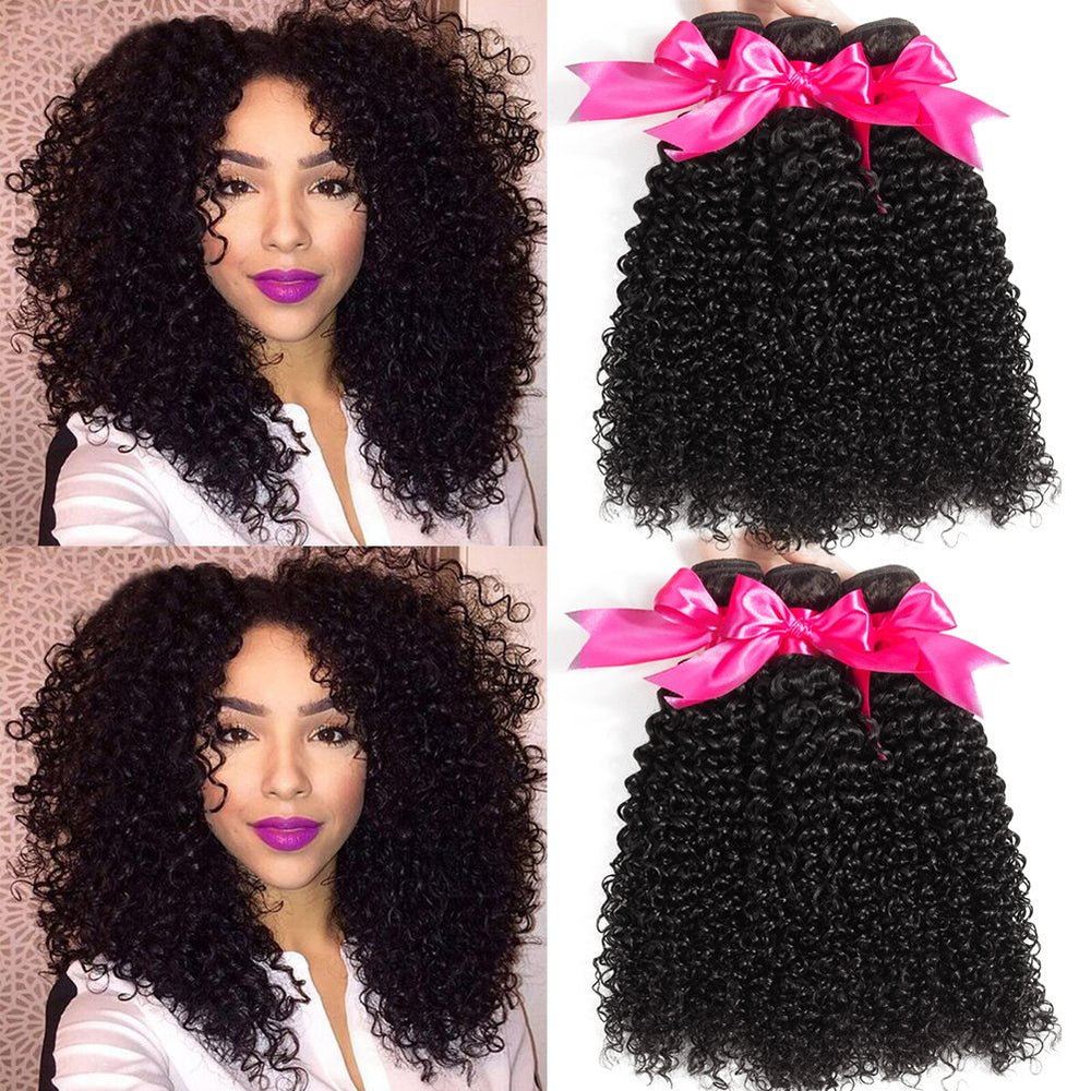 Hermosa 10A curly Brazilian hair bundles 12in offer soft natural texture and voluminous styling.