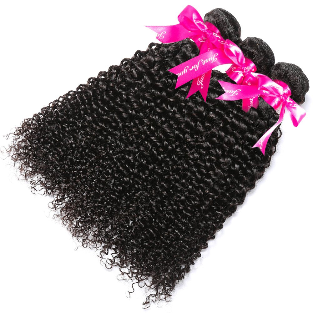 Hermosa 10A curly Brazilian hair bundles 16in provide long, bouncy curls with smooth straightening options.