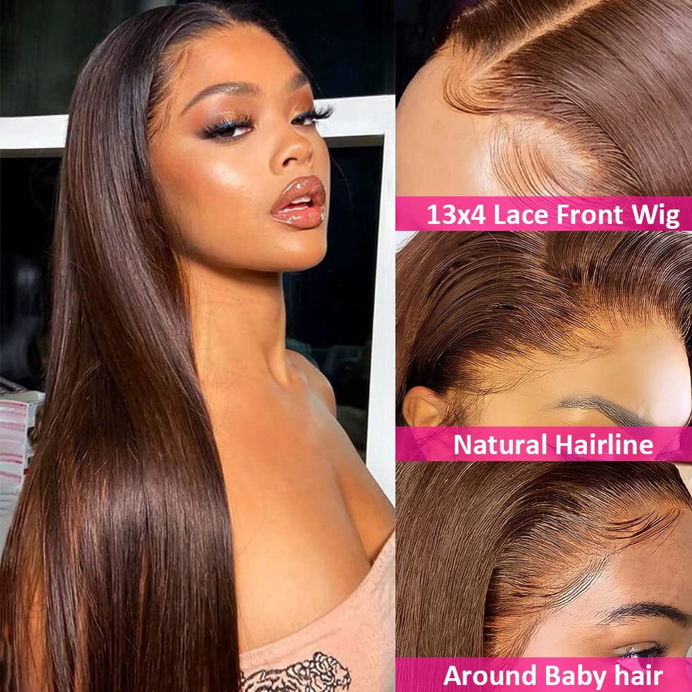 Hermosa chocolate brown lace front wig color bleaches safely