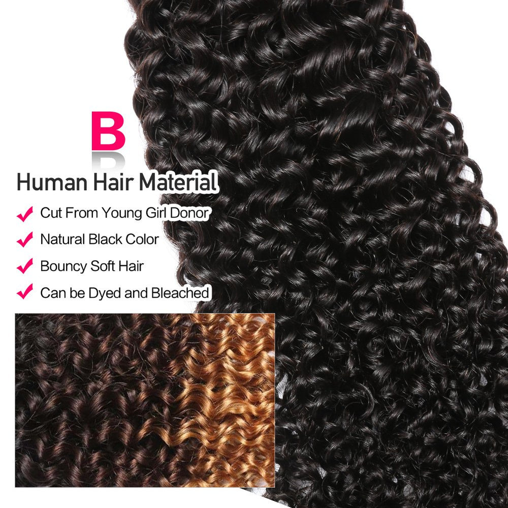 Hermosa curly hair bundles provide soft, shiny texture for a natural-looking finish.