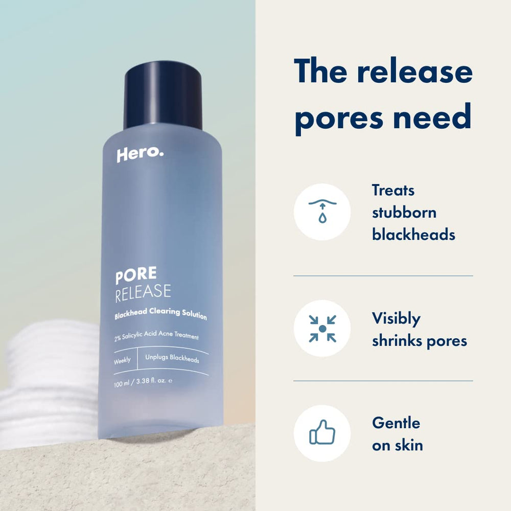 Hero Cosmetics Pore Release application on the T-zone targets buildup for balanced skin.