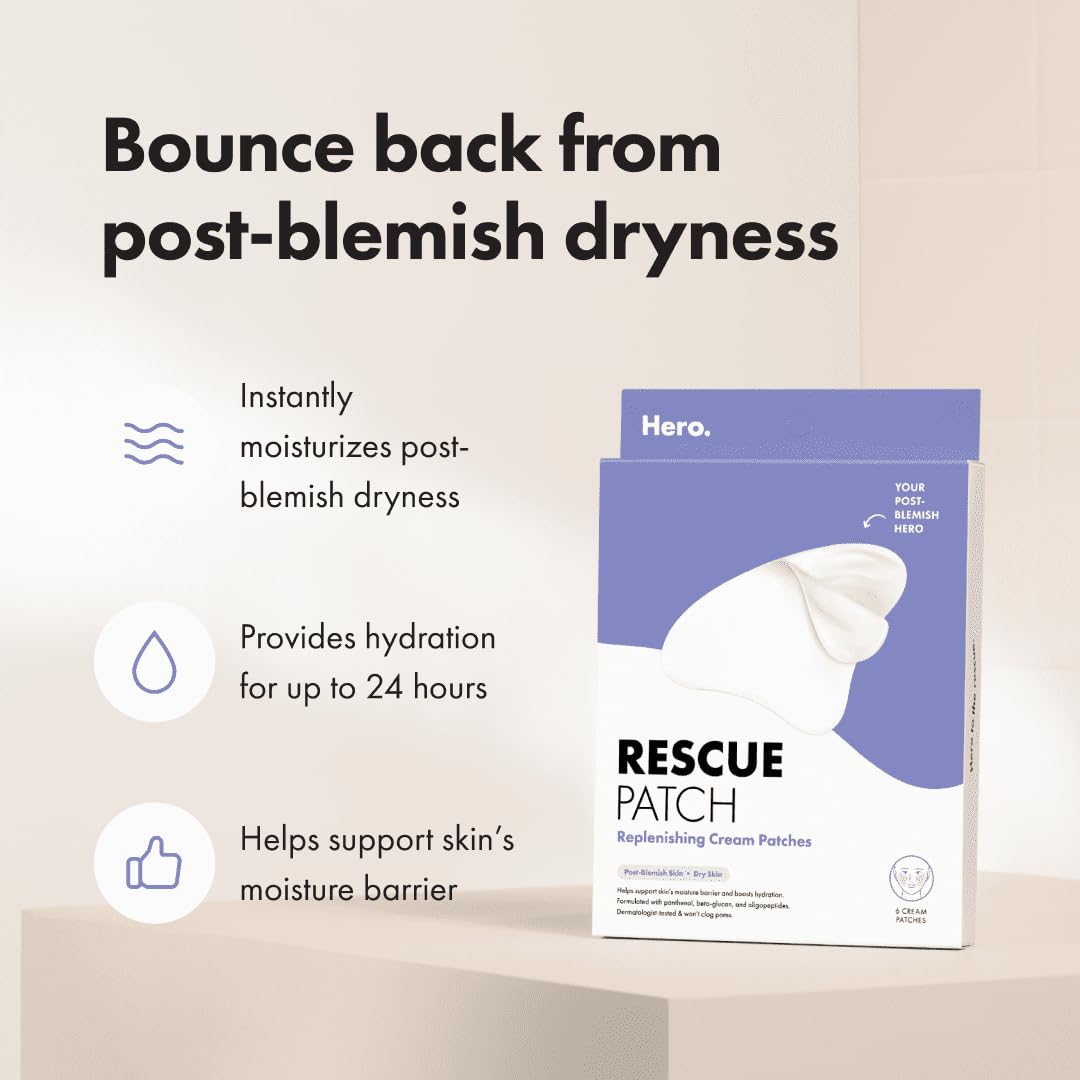 HERO COSMETICS Rescue Patch contour-friendly adhesion hugs facial contours