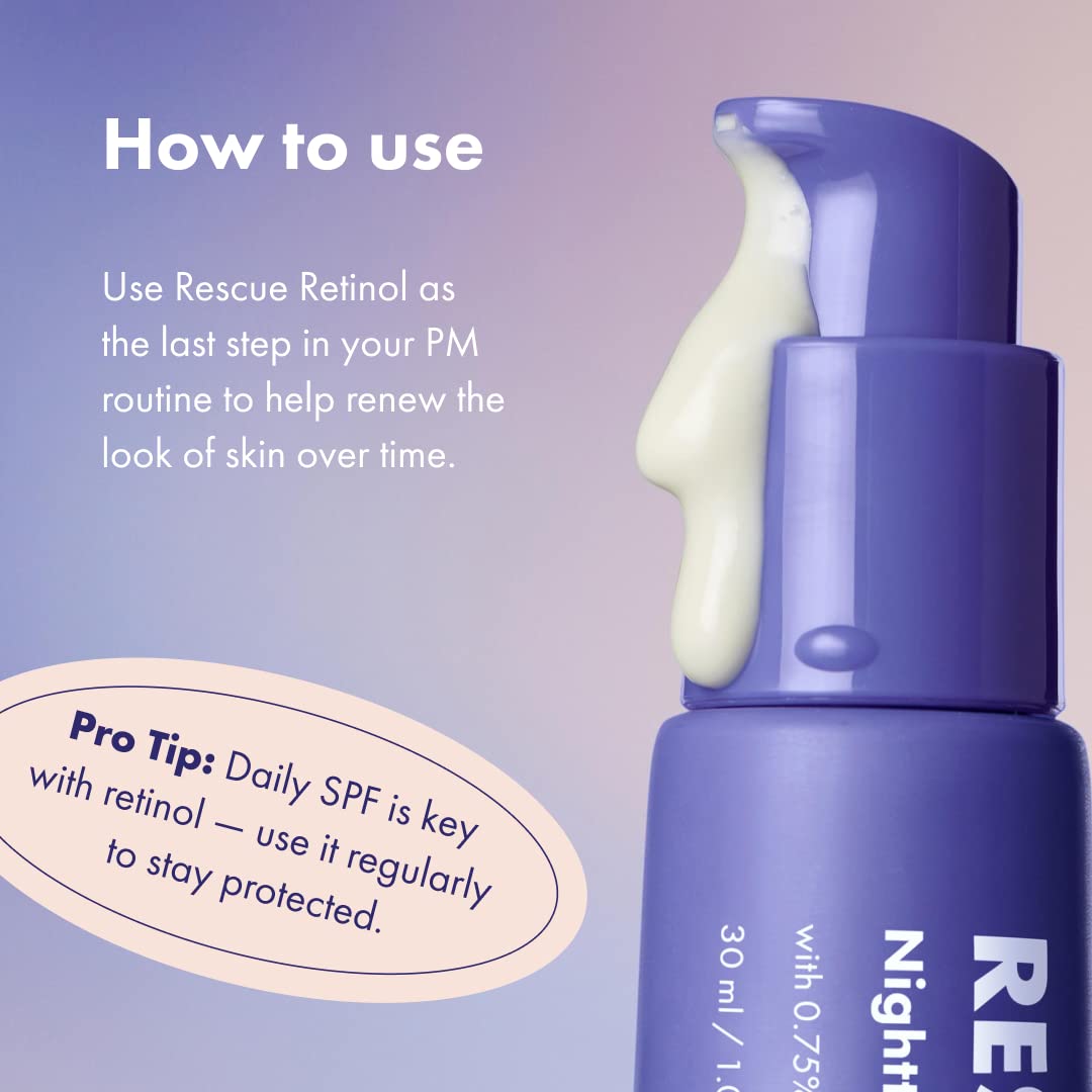 Hero Cosmetics Rescue Retinol Nighttime Cream closeup on nightstand showing calming skin feel.