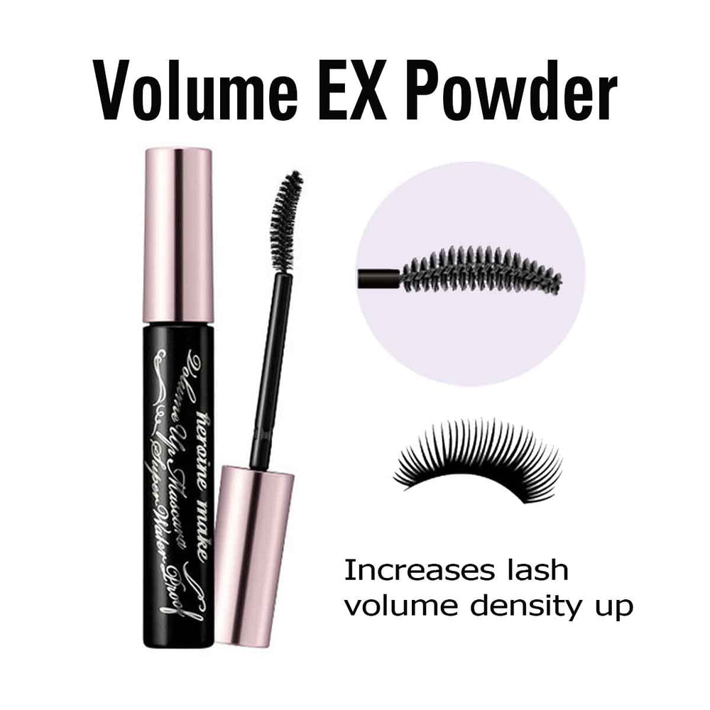 Heroine Make 24-hour curl-hold mascara keeps lashes curled all day.