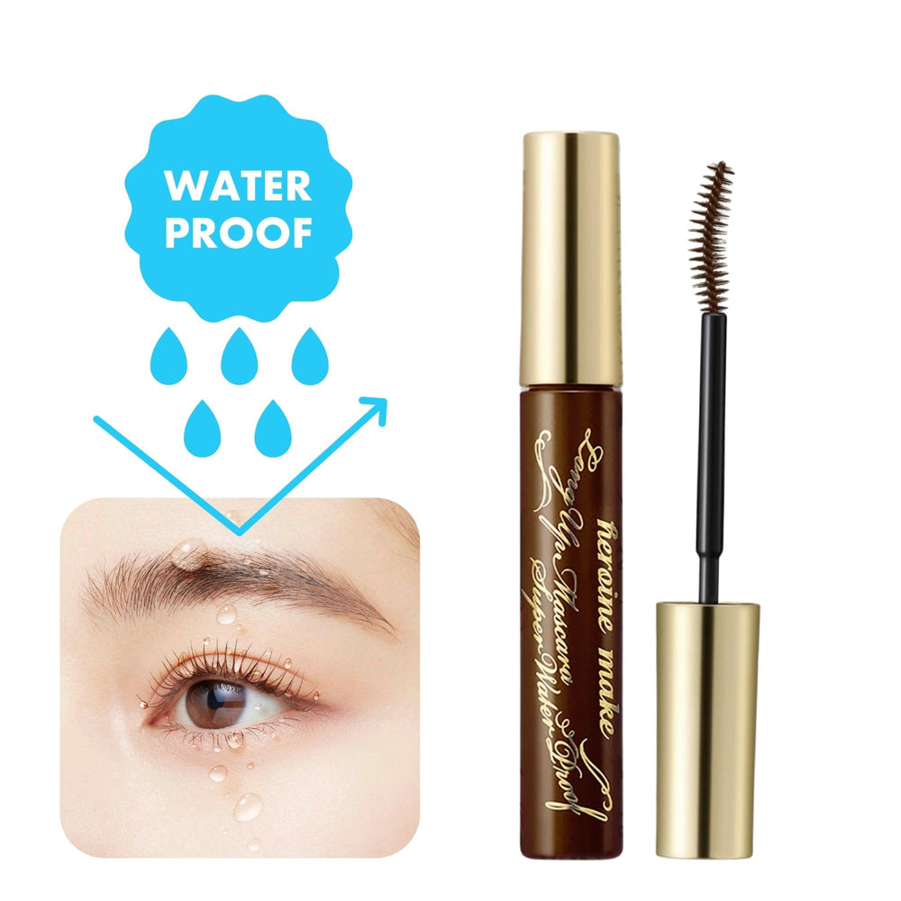 Heroine Make Brown Mascara lash-application in action showing length