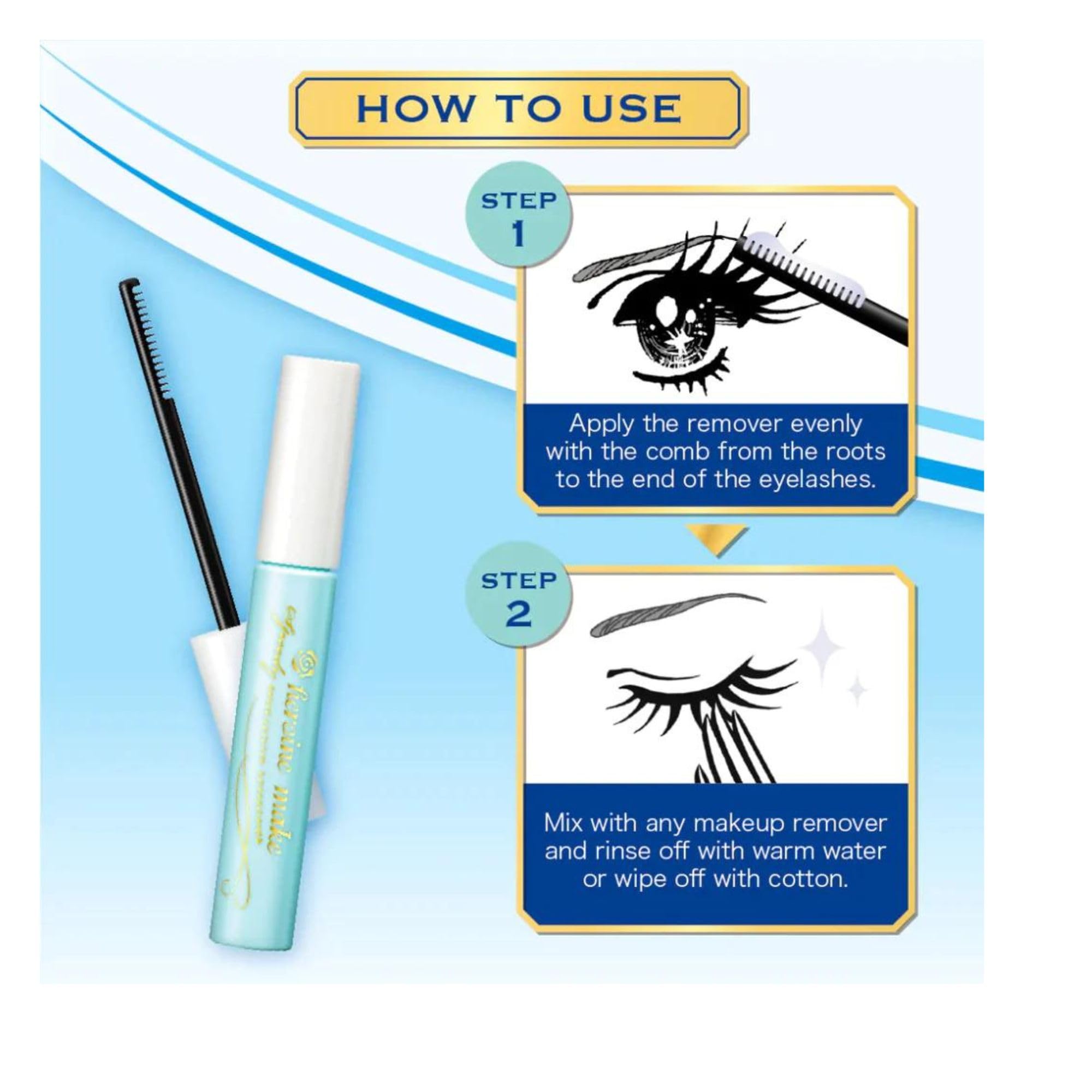 Heroine Make KissMe argan and almond oils support lash care during cleansing