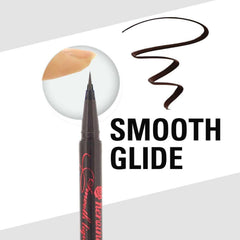 Heroine Make by KISSME 0.1mm tip closeup for precise detailing.