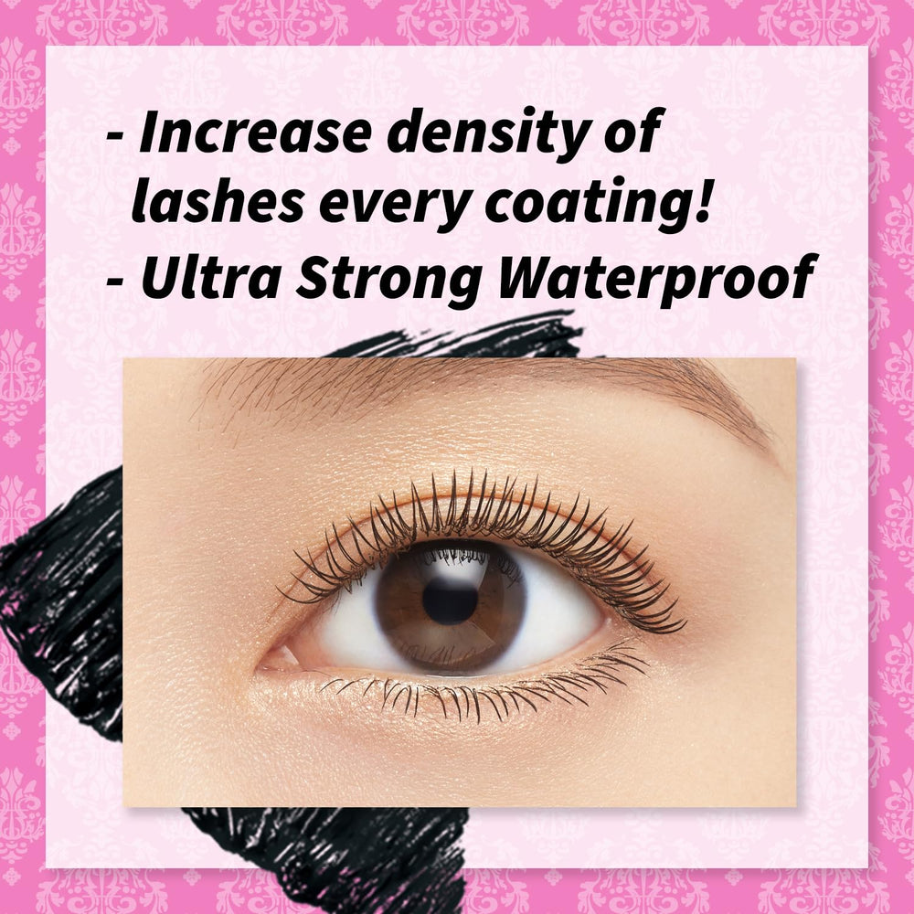 Heroine Make mascara swatches show color payoff and lash look