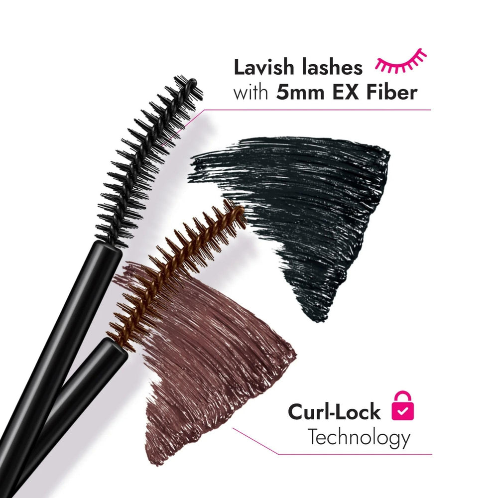Heroine Make waterproof mascara lashes length demonstrates dramatic extension for fluttery everyday wear.