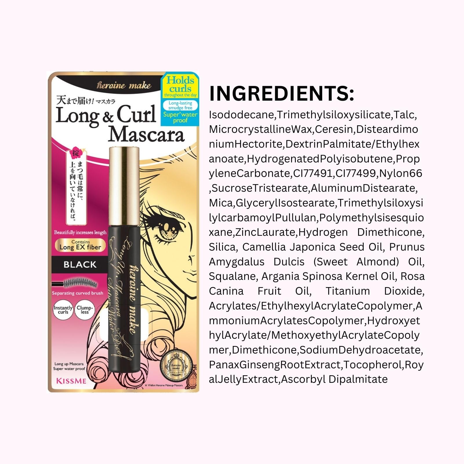 Heroine Make mascara long-wear outdoor-use scenario with durable finish.