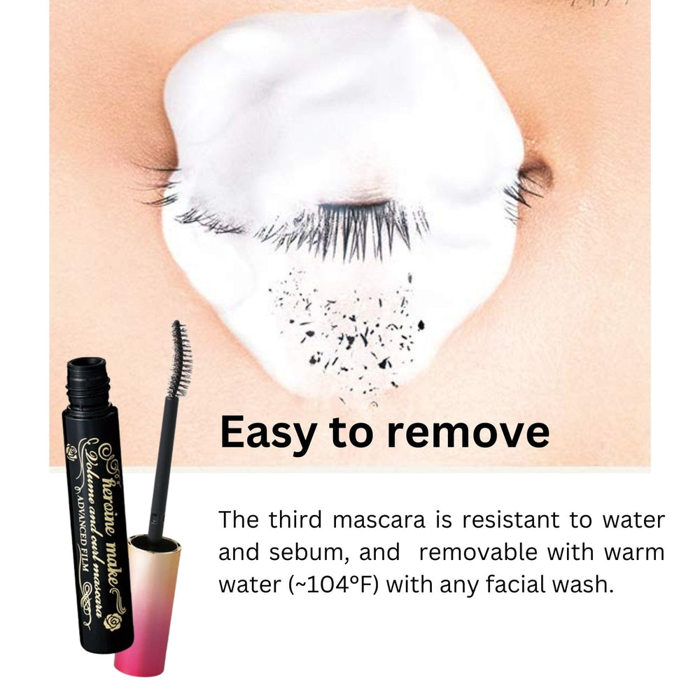 Heroine Make Tubing Mascara features Moment Lock ingredients stabilizing volume