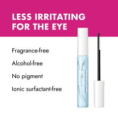 Heroine Make Speedy Mascara Remover liquid texture indicates formula for waterproof mascara.