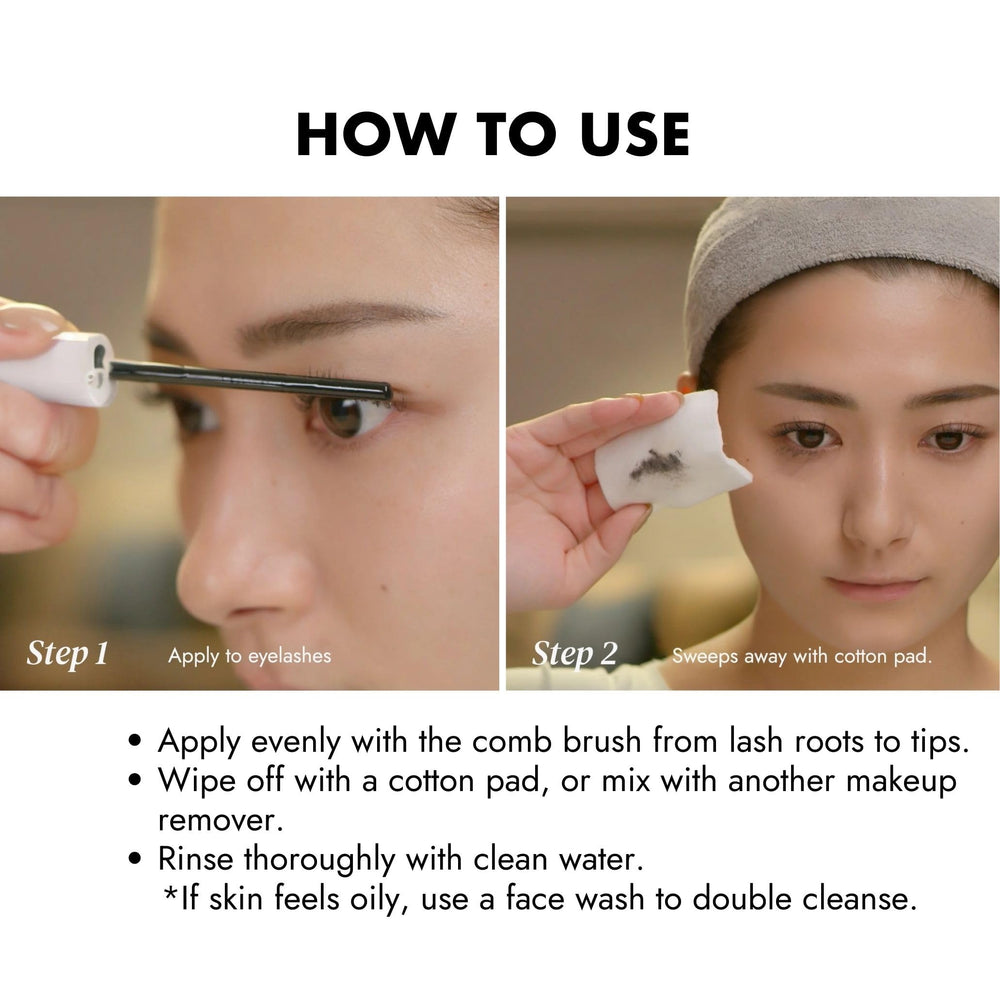 Heroine Make Speedy Mascara Remover travel-size bottle fits in bags for on-the-go cleansing.