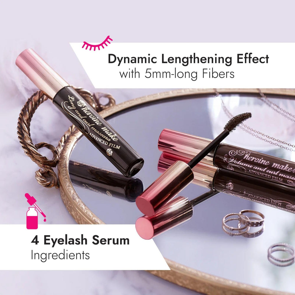 Heroine Make Tubing Mascara essence-camellia-argan image shows nourishing oils.
