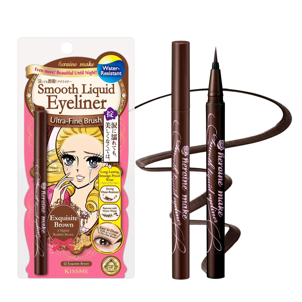 Heroine Make ultra-fine tip 01mm provides precise cat-eye definition all day