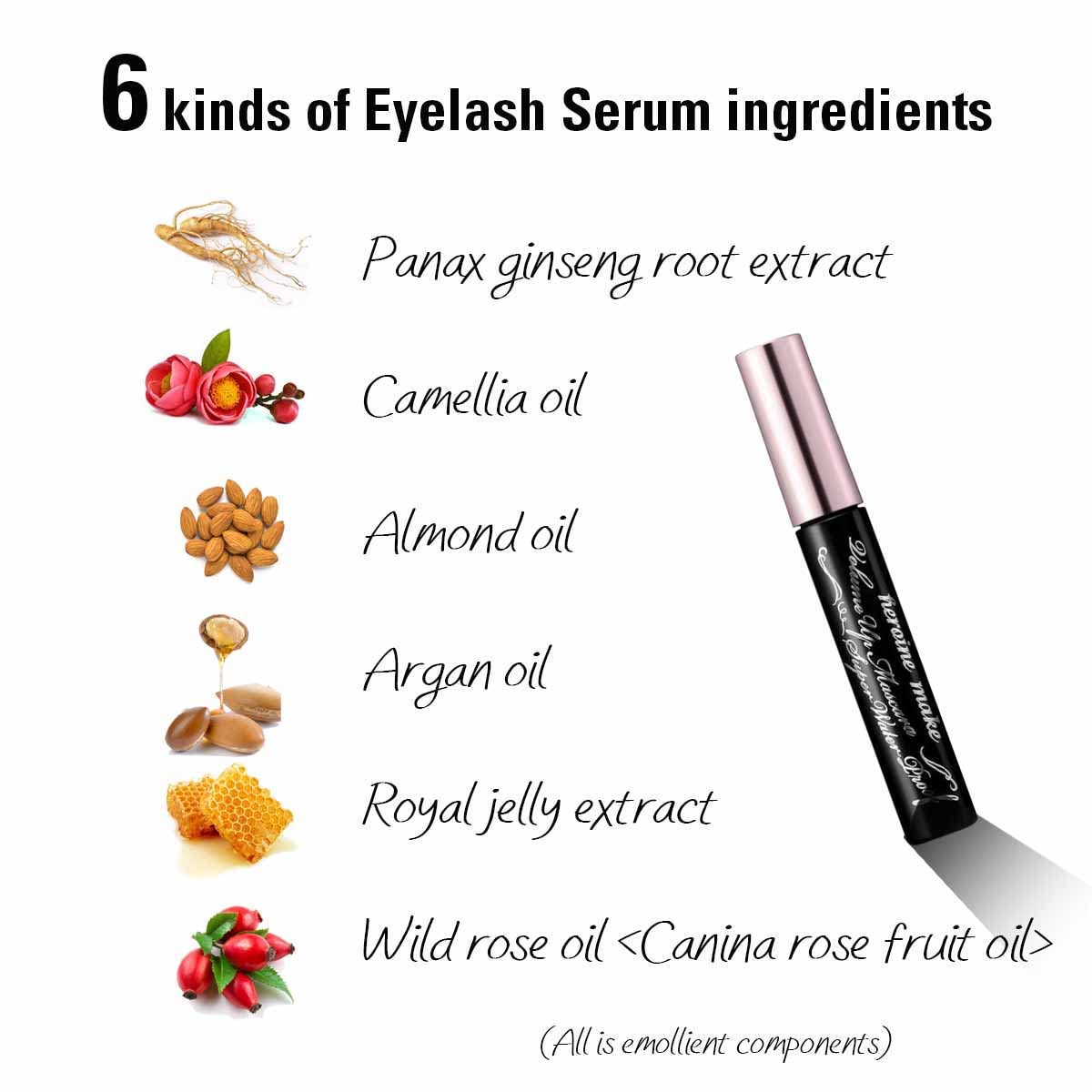 Heroine Make waterproof mascara resists tears and oils for smudge-free wear.