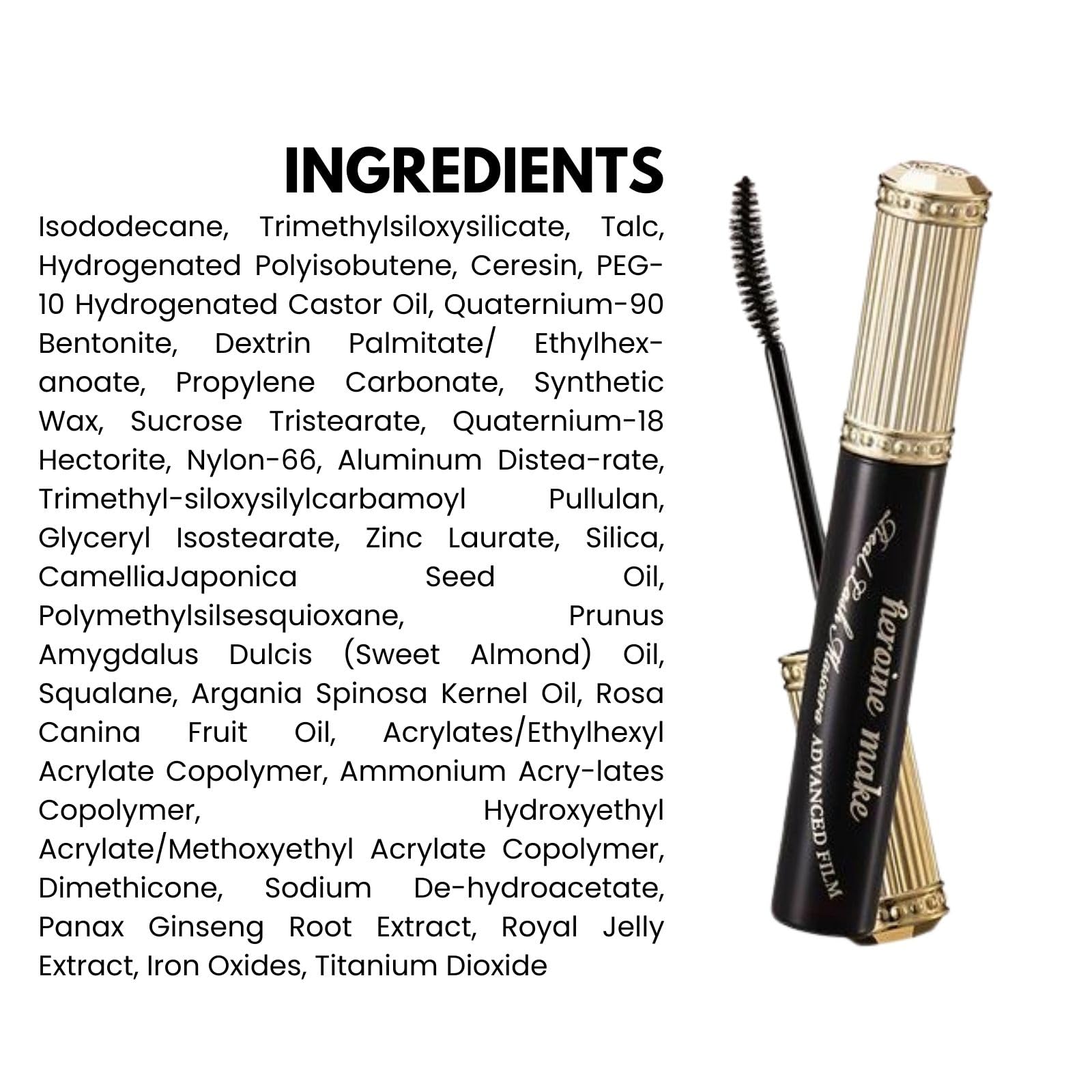 Heroine Make mascara waterproof performance in humid conditions for daily use.