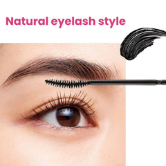 Heroine Make mascara bottle demonstrates smudge-proof, long-lasting finish.