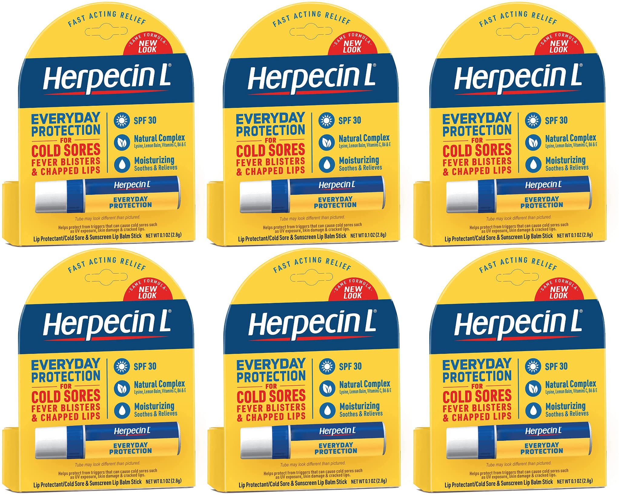 Herpecin L lip protectant SPF 30 application gesture illustrates moisture barrier support for daily use.