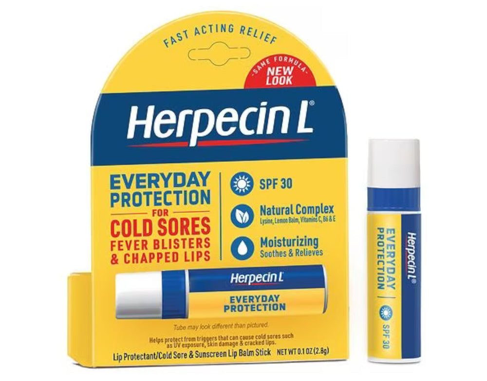Herpecin L lip protectant SPF 30 open-tube close-up captures creamy texture ideal for easy application.