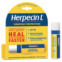 Herpecin L lip protectant SPF 30 tubes for portable daily lip protection.
