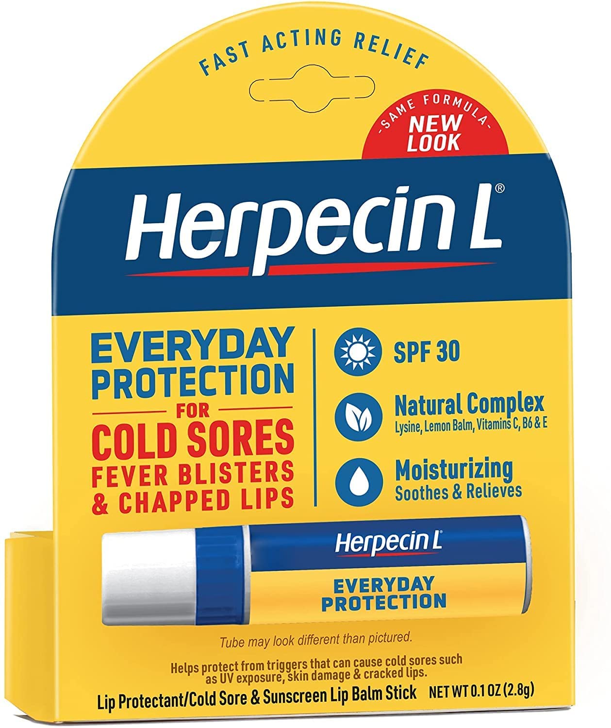 Herpecin-L SPF30 lip protectant 5-pack packaging image for travel-friendly lip care.
