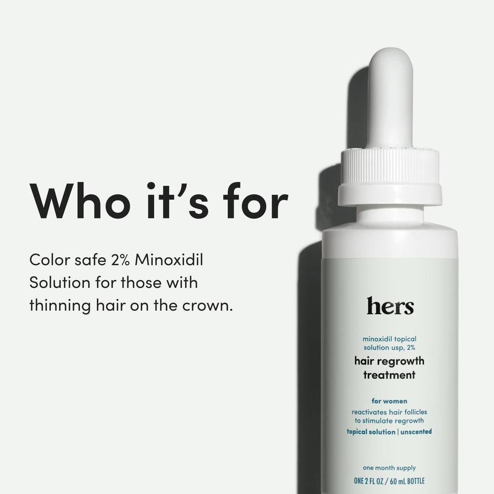 hers Hair Regrowth Follicle closeup hints at potential stimulation for healthier growth.