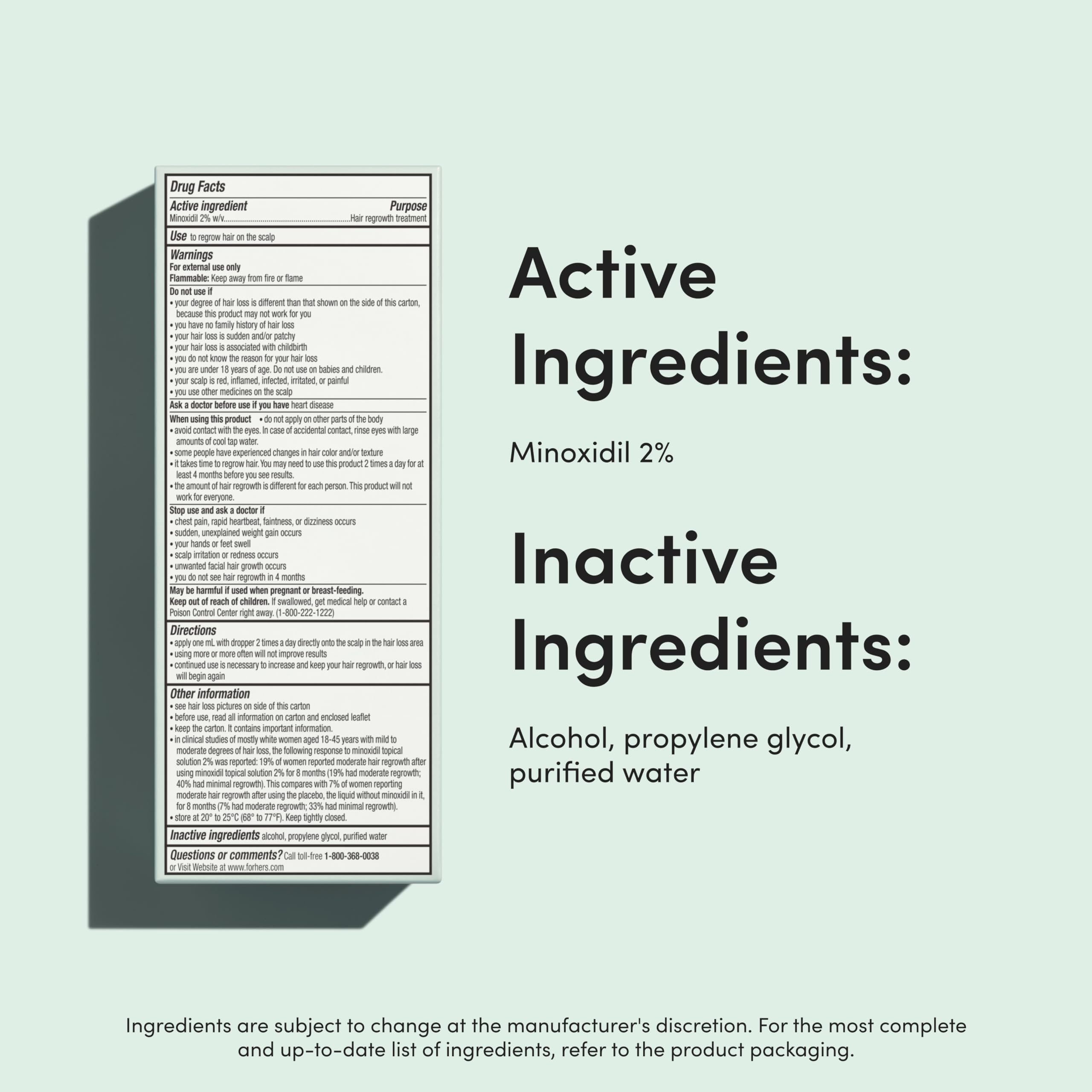 hers Hair Regrowth Unscented label showcases fragrance-free option for sensitive scalps.