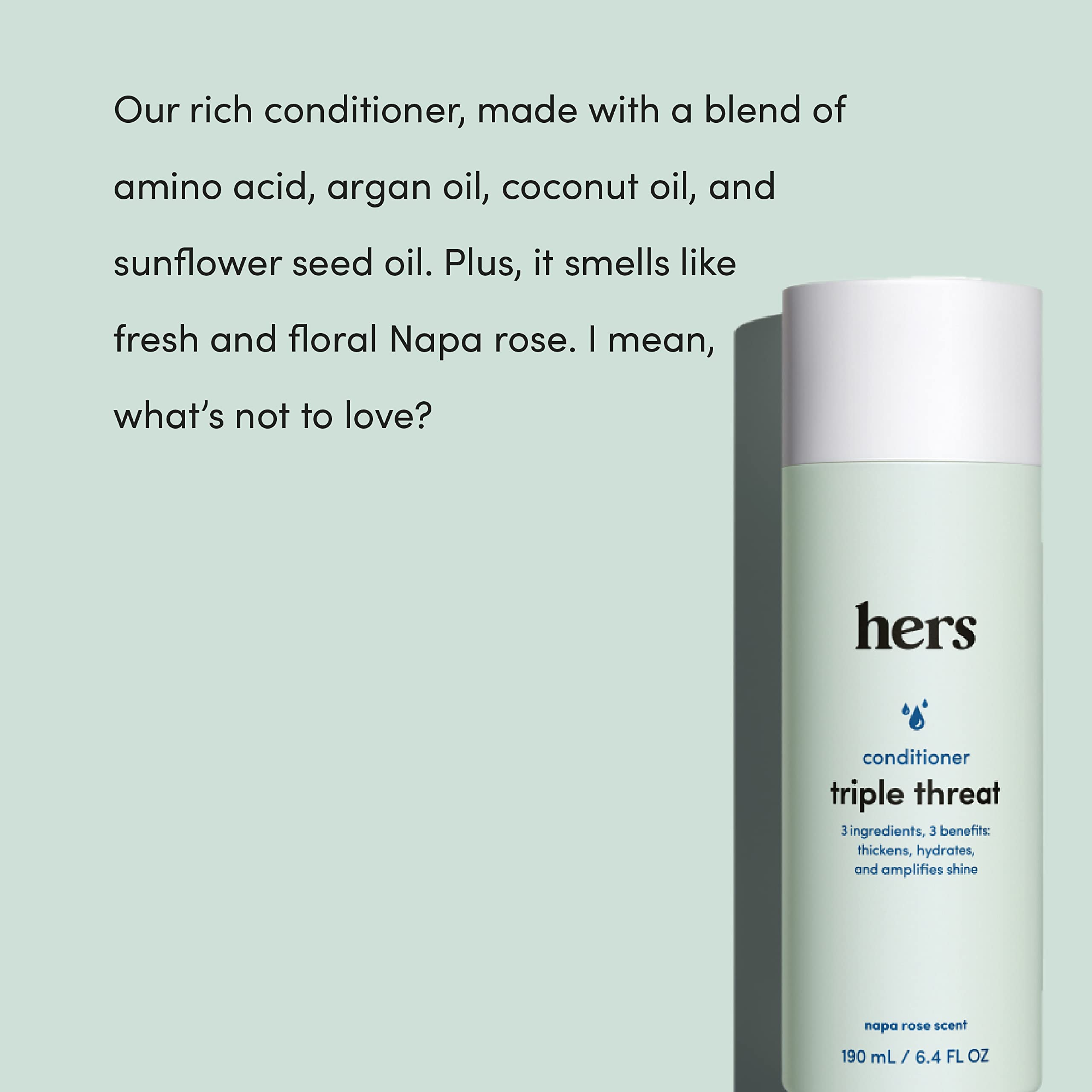 Hims & Hers triple-threat set box displayed as complete hair-care system