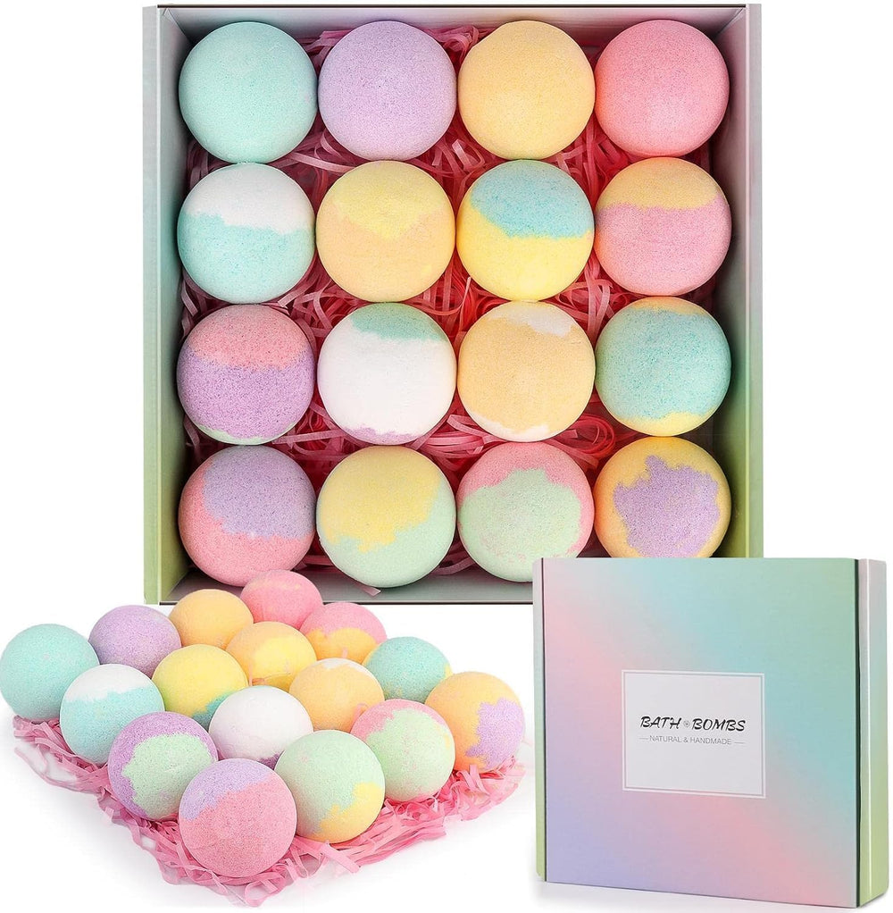 HESORIX organic bath bombs collection with varied scents for a calming home spa ritual