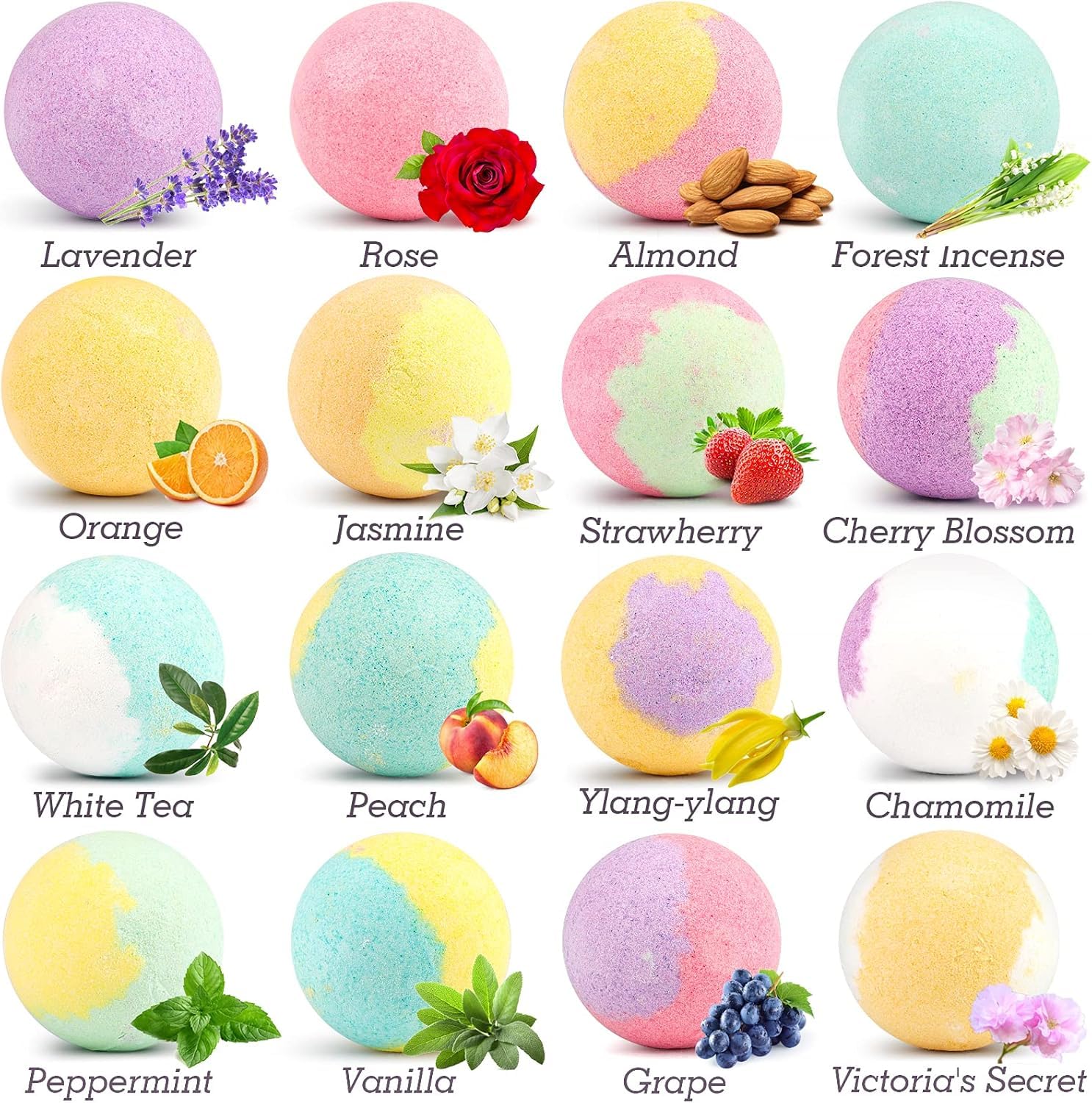 HESORIX organic bath bombs orange — uplifting citrus scent for refreshing baths.