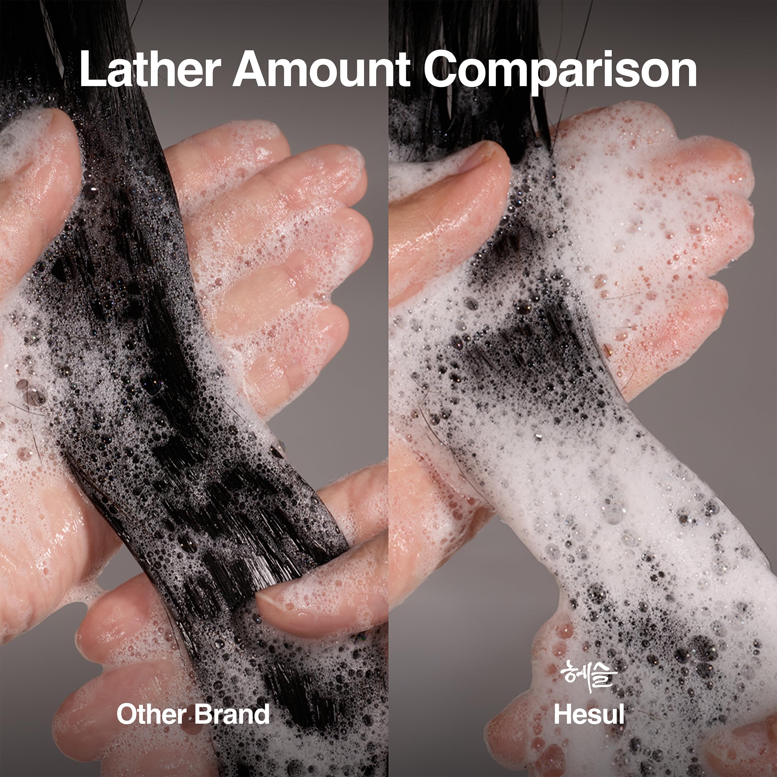 Hesul Korean Soybean Shampoo fermentation visual highlights 120-hour soybean extract