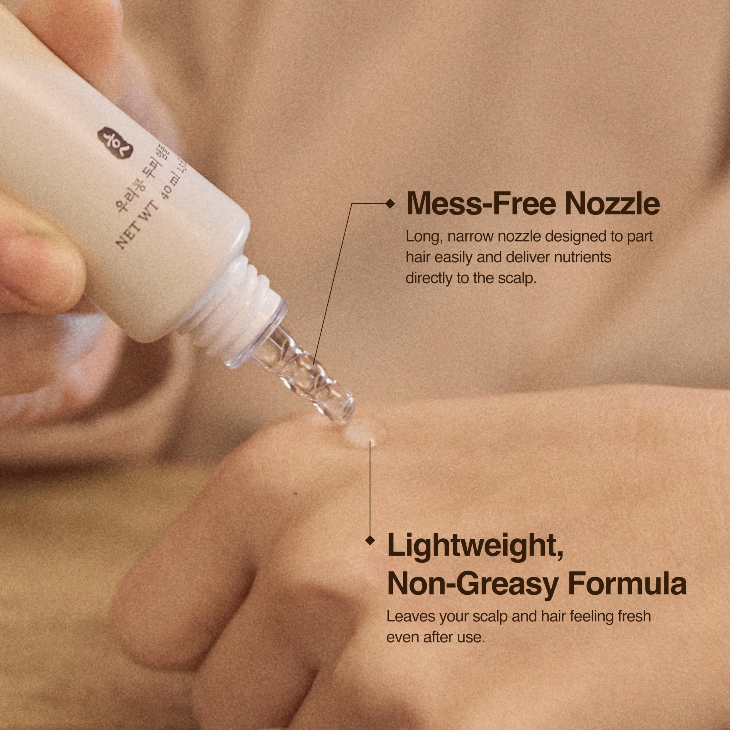 Hesul Scalp Ampoule ph-range label indicates skin-friendly formulation.