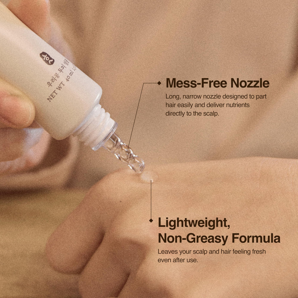 Hesul Scalp Ampoule ph-range label indicates skin-friendly formulation.