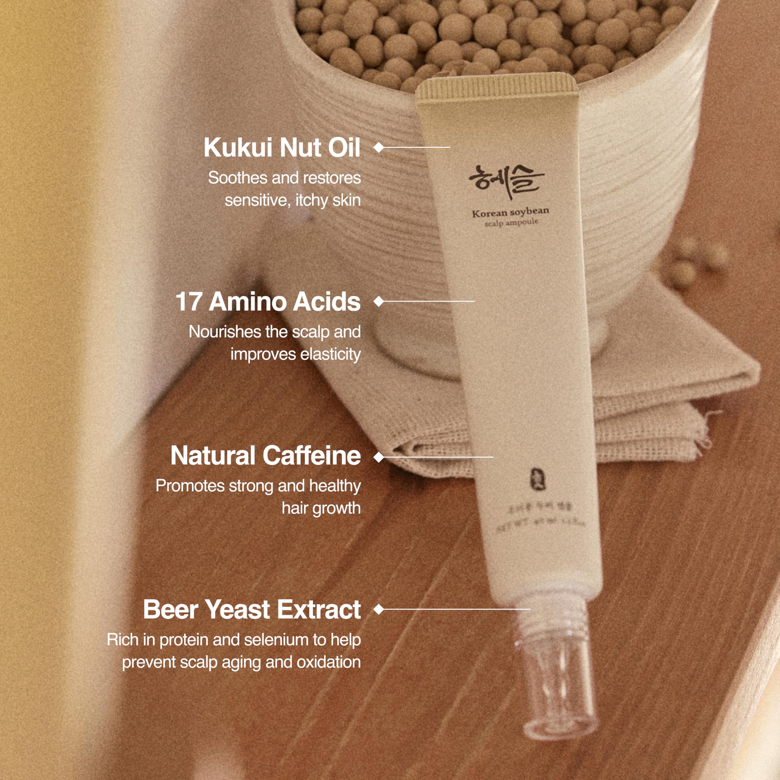 Hesul Scalp Ampoule silicone-free label promises clean beauty benefits.