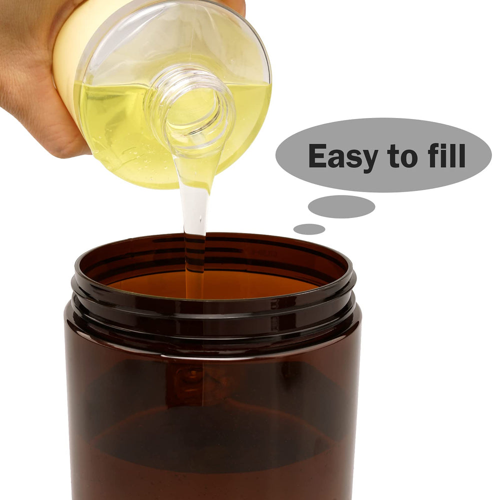 Hethyo 600ml brown bottle emphasizes ample capacity for daily shampoo, conditioner, or lotion