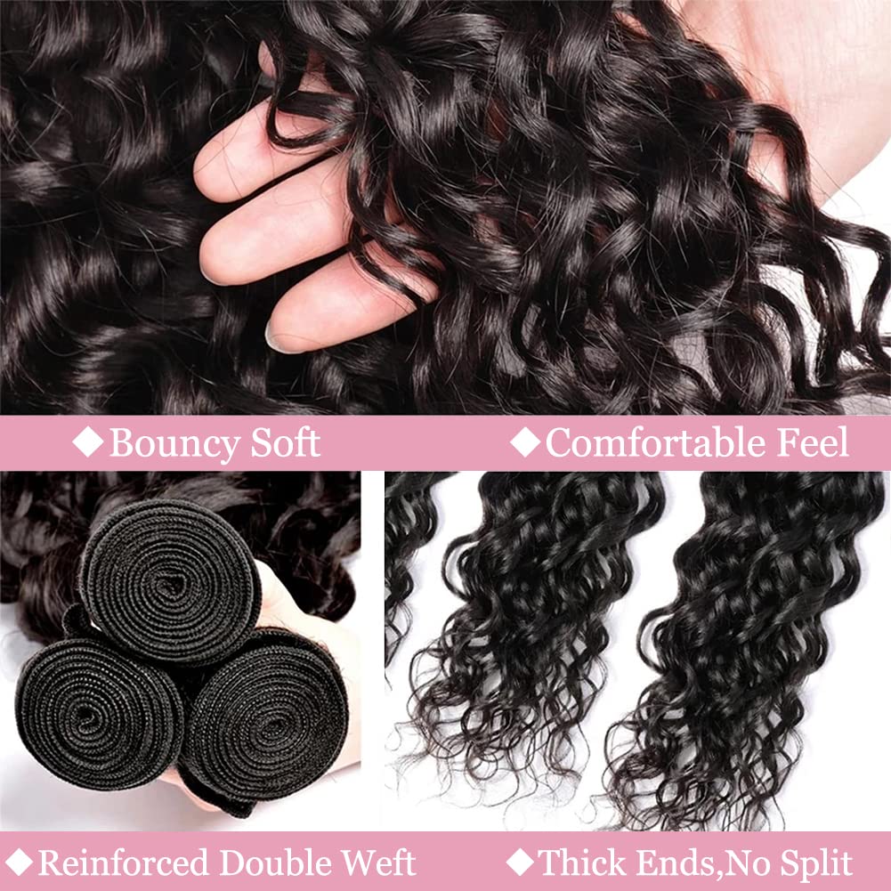 Hetnear Deep Wave Bundles 20-inch closeup highlights soft bounce for easy styling
