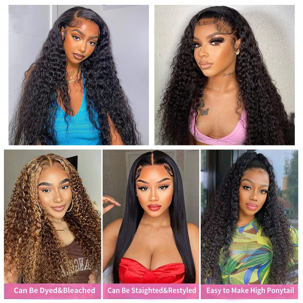 Hetnear Deep Wave Bundles packaging with wig cap supports ready to wear option
