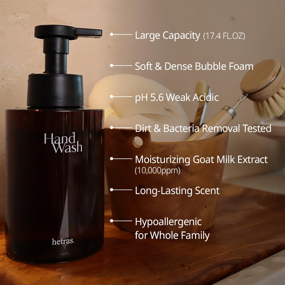 Hetras Hotel Wood hand wash foil label woodgrain displays premium packaging and gift-worthy appeal