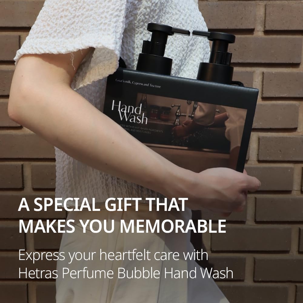 Hetras Hotel Wood hand wash goat milk ingredients visualization suggests nourishing care