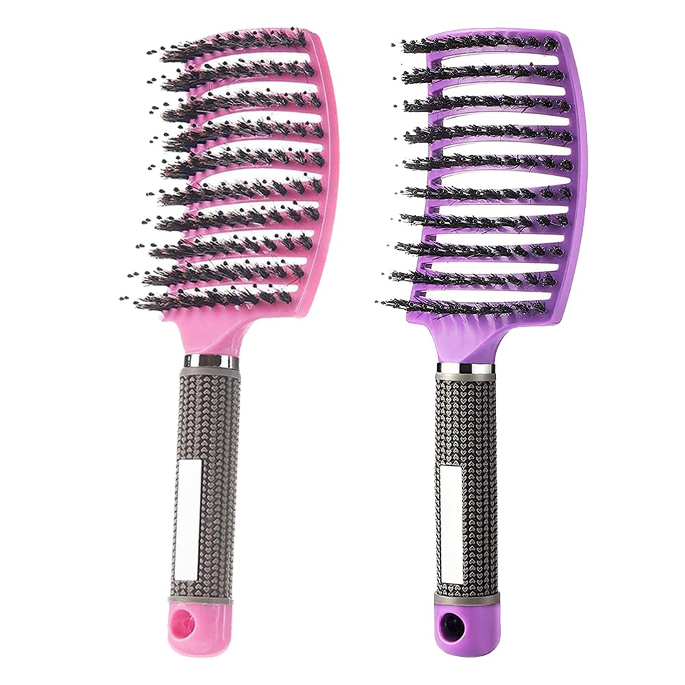 Heubek magical ultra detangling brush front view highlighting kid-friendly, tear-free brushing.