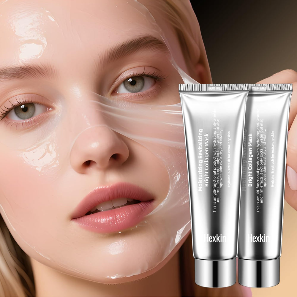 Hexkin collagen peel-off mask night routine tube ready for use