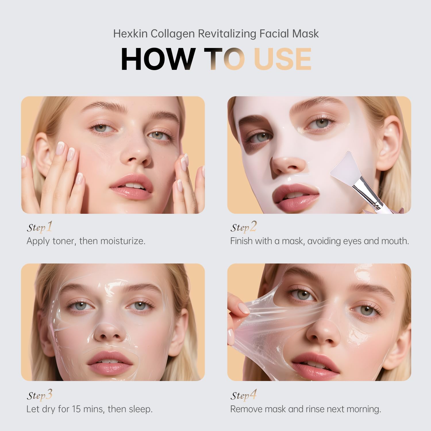 Hexkin glowing skin after use showing radiant complexion