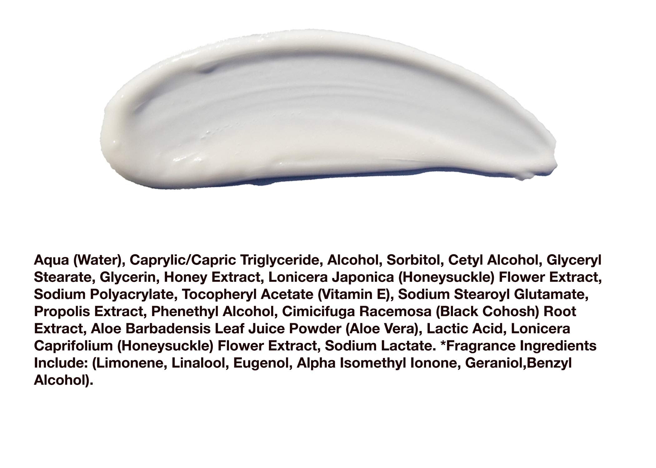 Hey Honey Relax application motion suggesting fast-absorbing moisture without residue