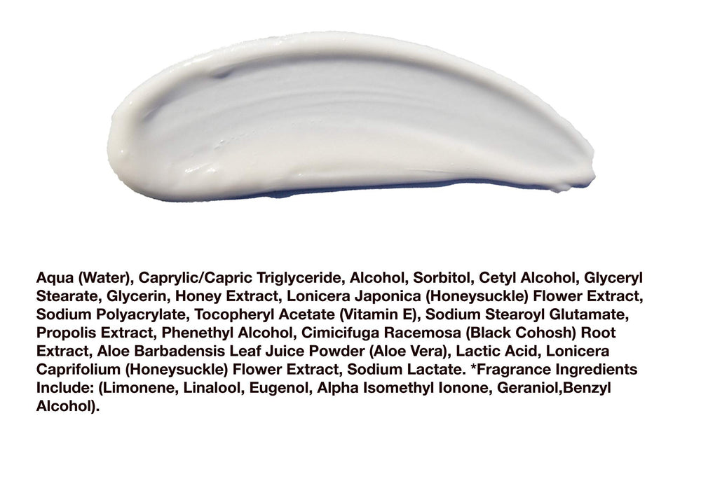 Hey Honey Relax application motion suggesting fast-absorbing moisture without residue