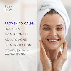 Hey Honey Relax ingredients closeup highlighting honey, propolis, aloe for soothing skin