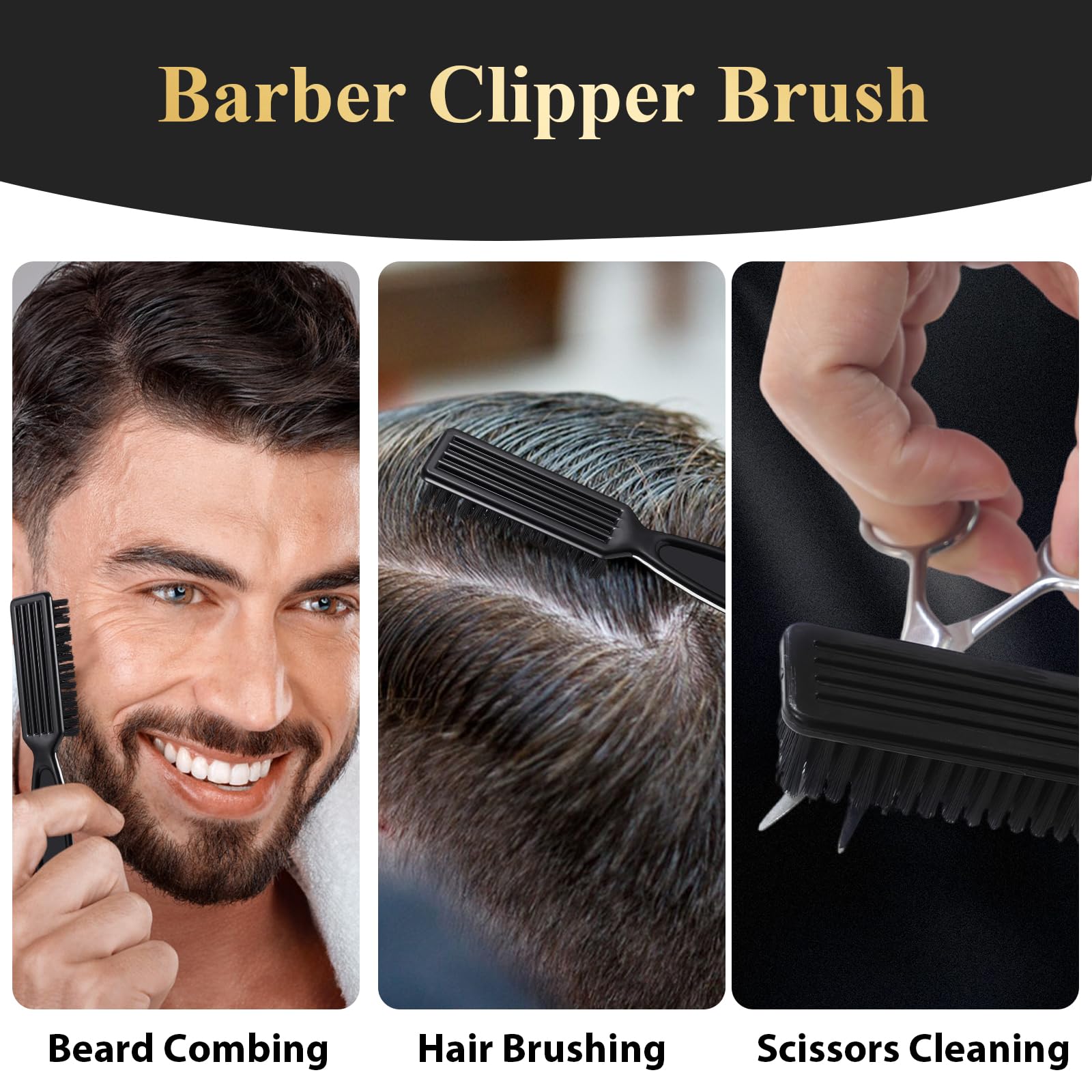 HEYMKGO duster brush with wooden handle for gentle hair cleanup